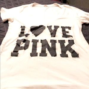 Victoria secret pink logo t shirt